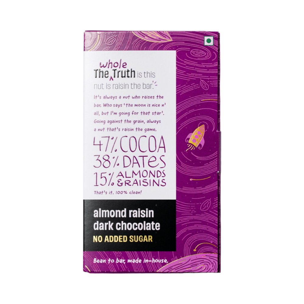 The Whole Truth 55% Dark Chocolate Sweetened with Dates-80g - Image 3