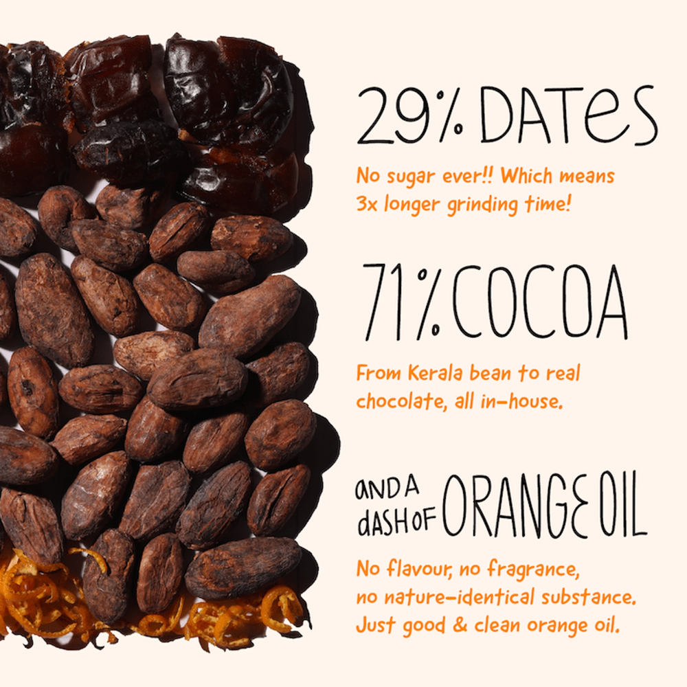 The Whole Truth 55% Dark Chocolate Sweetened with Dates-80g - Image 4