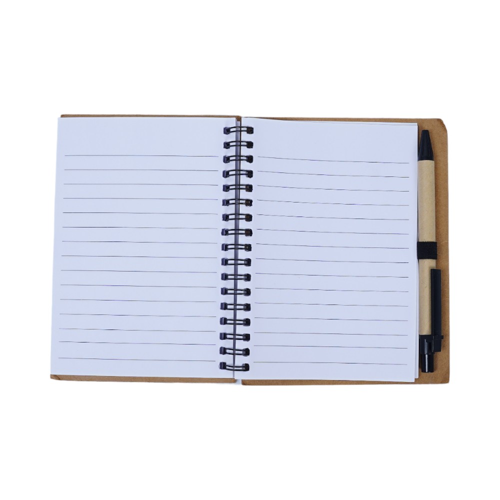 Eco friendly Sticky Pad Notebook With Clear Cover- Natural Brown- 140 Pages - Image 4