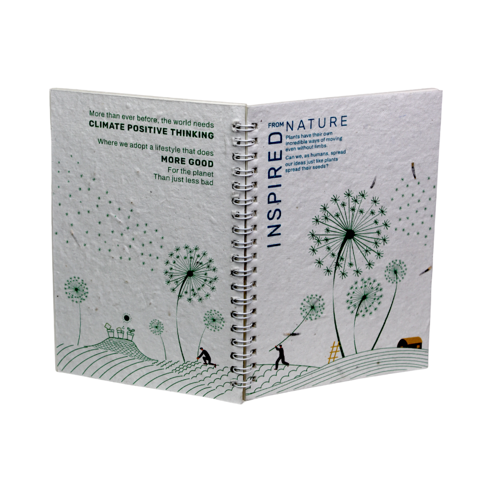 Eco wired Plantable Notepad : 5"x7": 72 Pages - Image 3