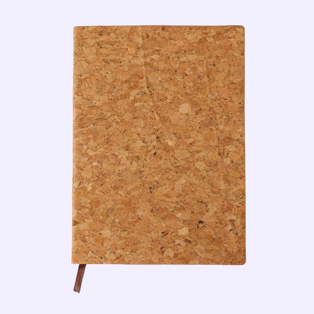 Cork Eco Friendly A5 Notebook- Natural Brown - Image 3