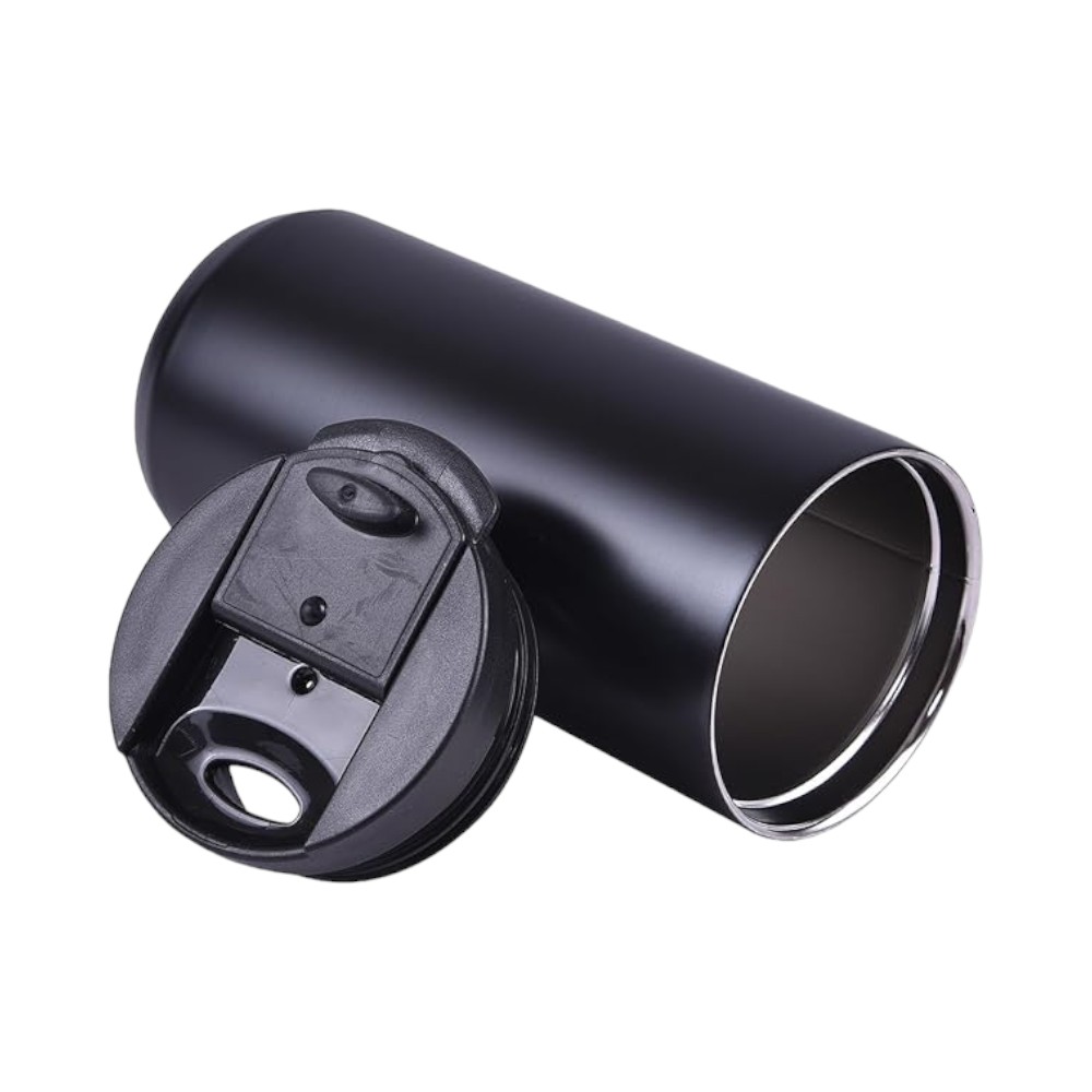 Kofy Stainless Steel Travel Mug- Black- 350ml - Image 5