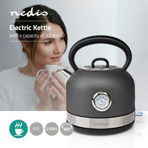 Nedis Electric Kettle 1.7 Ltr-Black